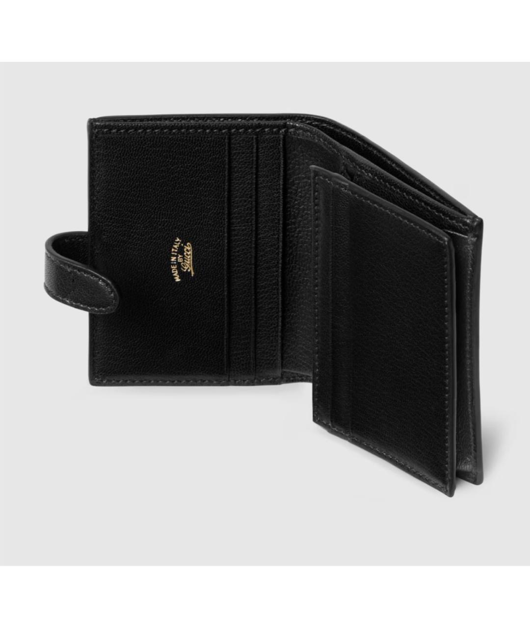 GUCCI Черный кожаный кошелек, фото 4