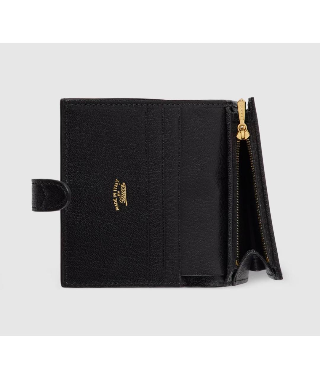 GUCCI Черный кожаный кошелек, фото 6