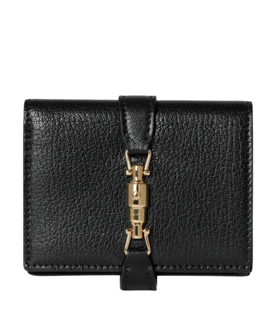 GUCCI Черный кожаный кошелек, фото 1