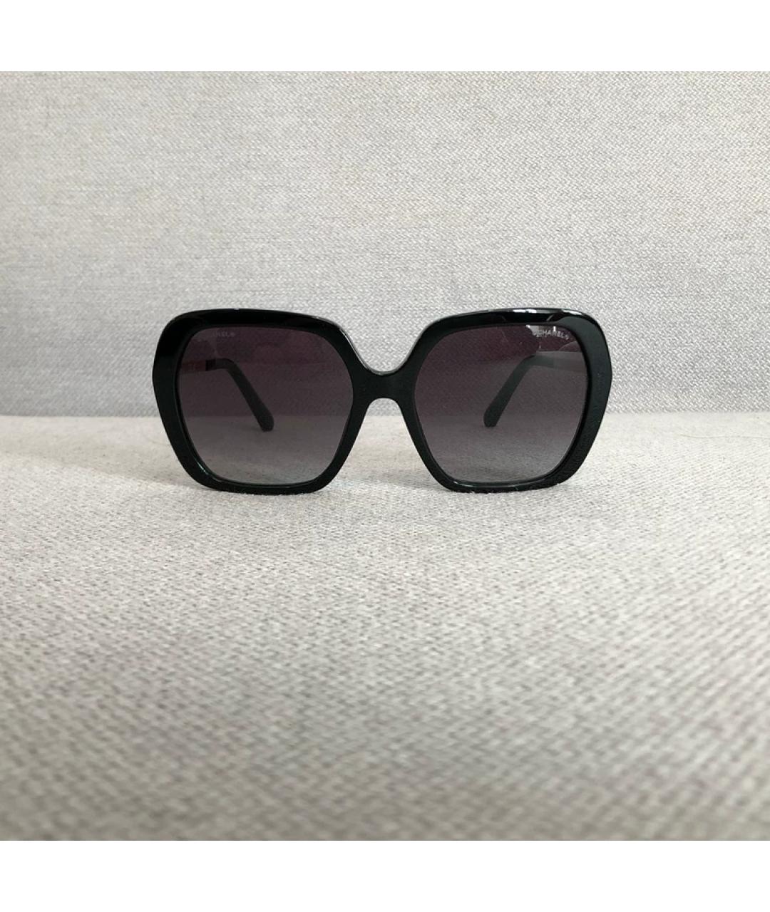 CHANEL Черные металлические солнцезащитные очки, фото 2