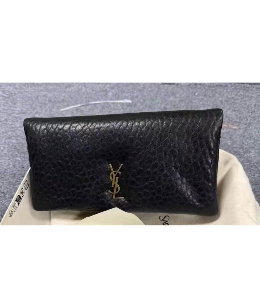 SAINT LAURENT Черная кожаная сумка через плечо, фото 6