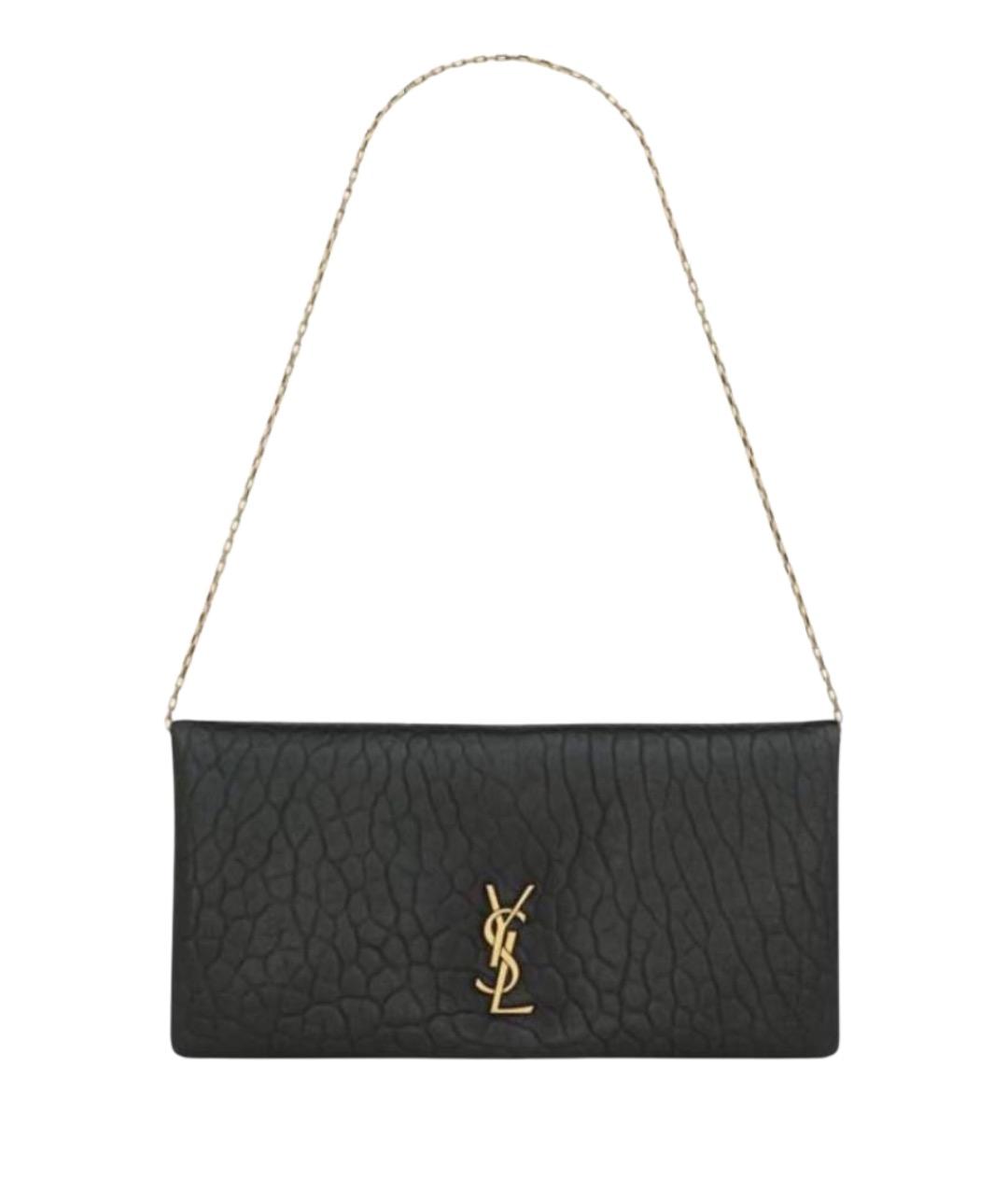 SAINT LAURENT Черная кожаная сумка через плечо, фото 1