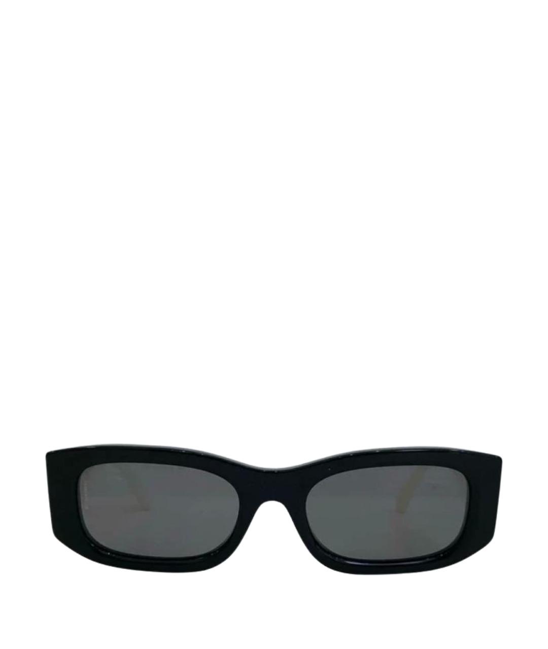 CHANEL Черные пластиковые солнцезащитные очки, фото 1