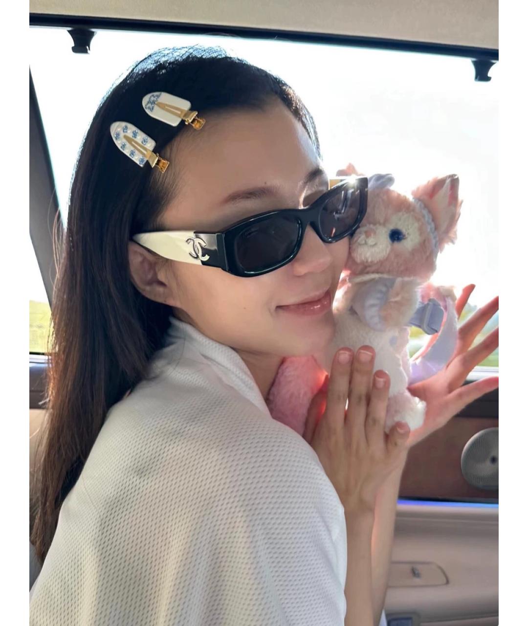 CHANEL Черные пластиковые солнцезащитные очки, фото 4