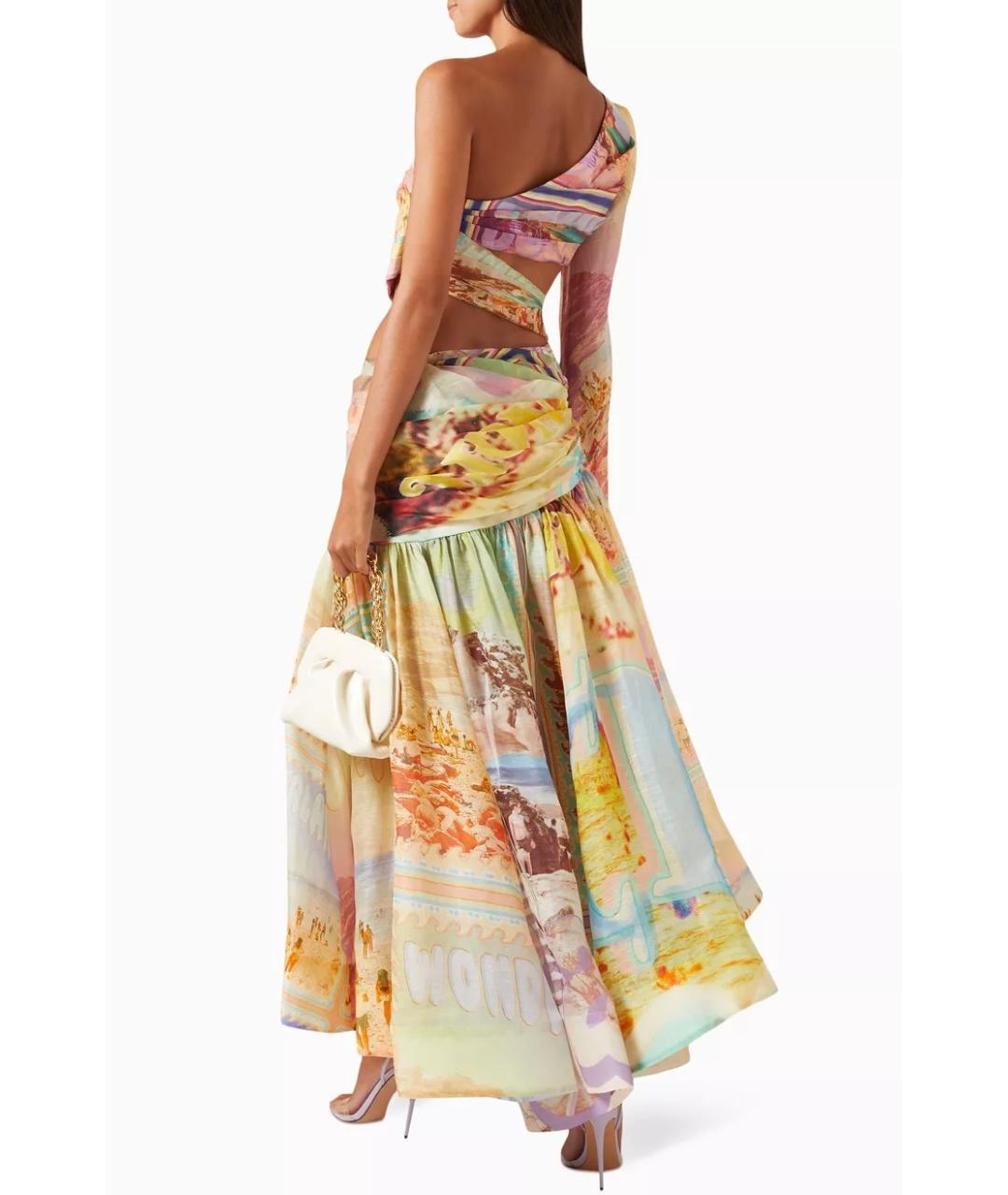 ZIMMERMANN Желтое льняное коктейльное платье, фото 7