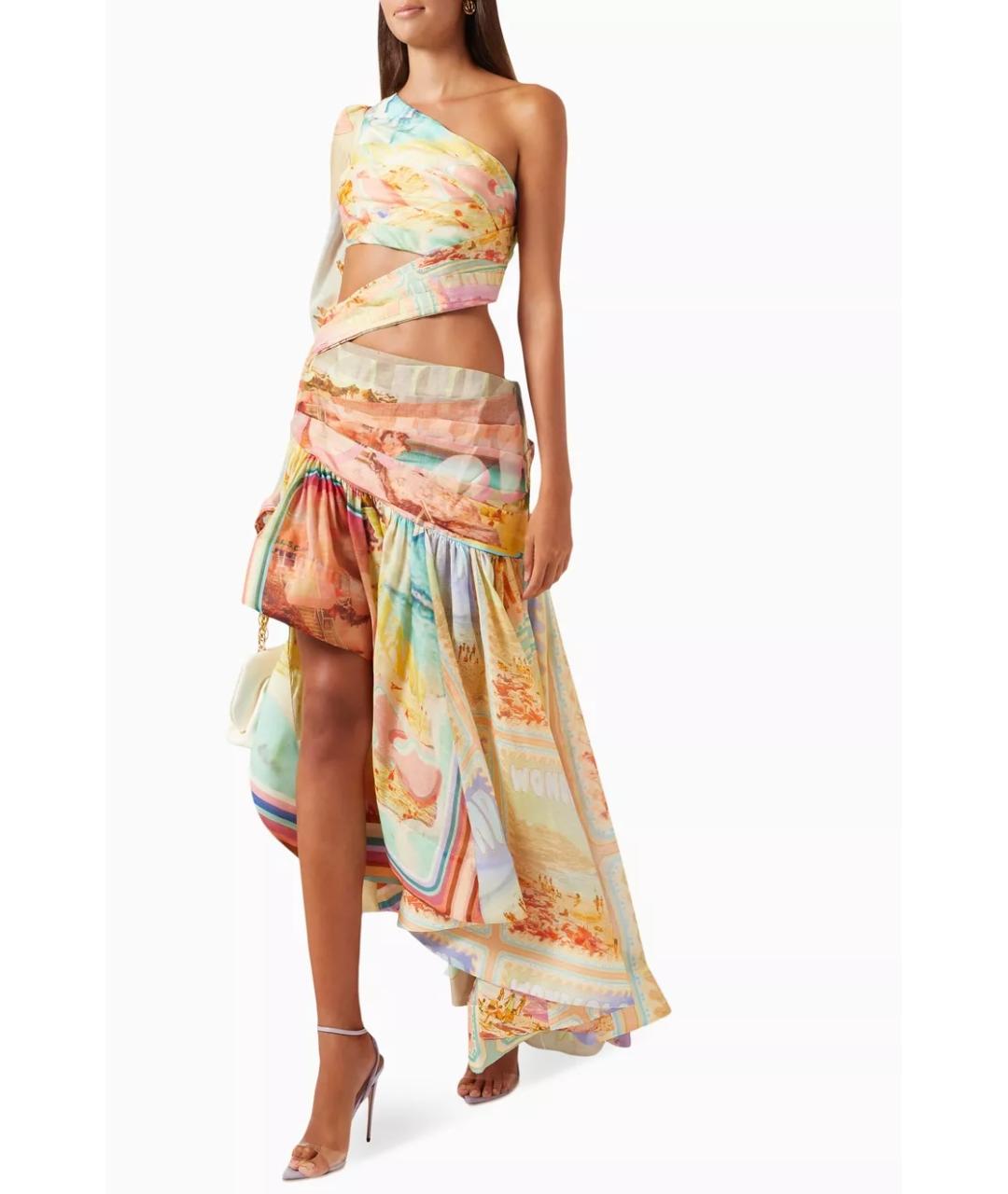 ZIMMERMANN Желтое льняное коктейльное платье, фото 5