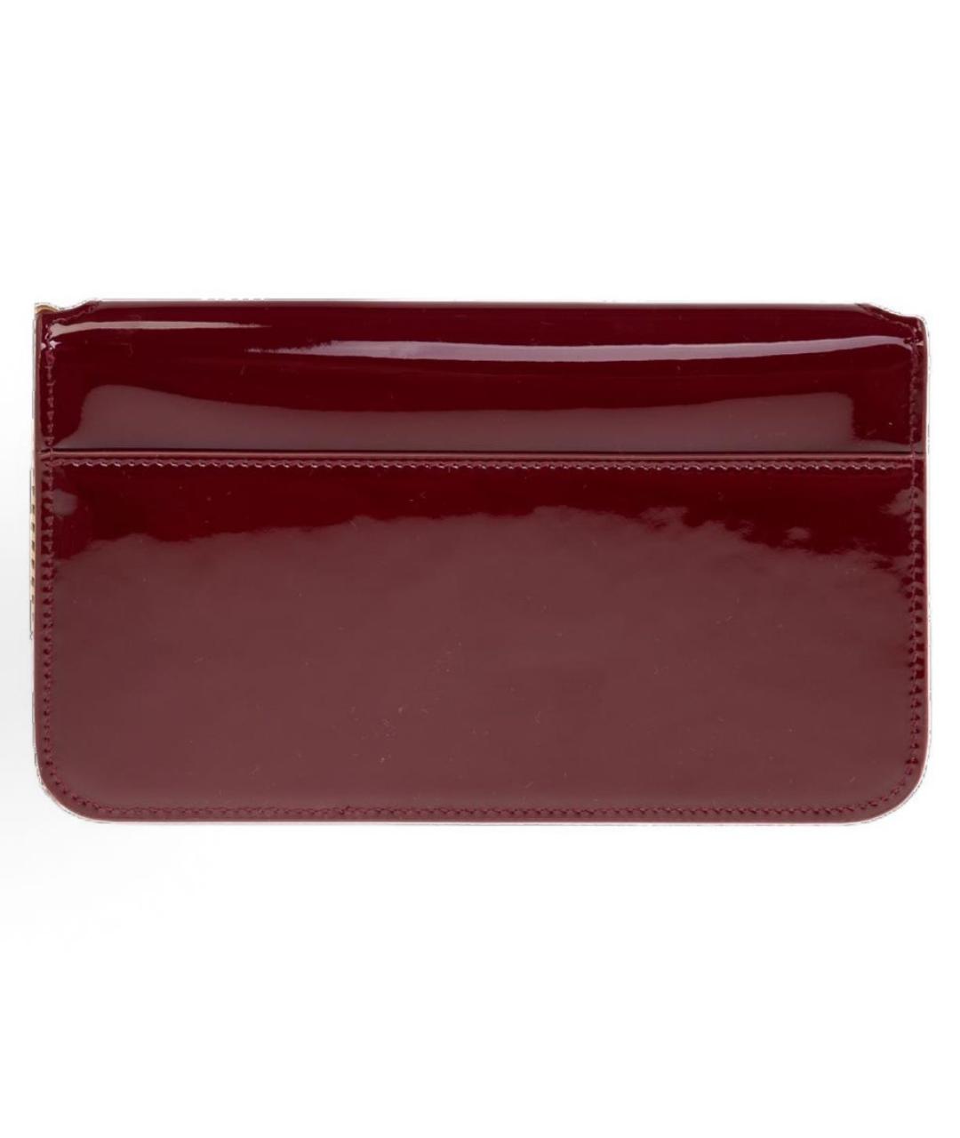 SAINT LAURENT Бордовая сумка через плечо из лакированной кожи, фото 3