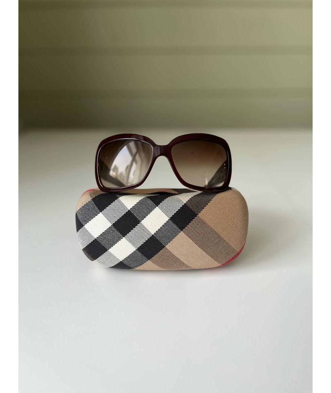 BURBERRY Коричневые пластиковые солнцезащитные очки, фото 2