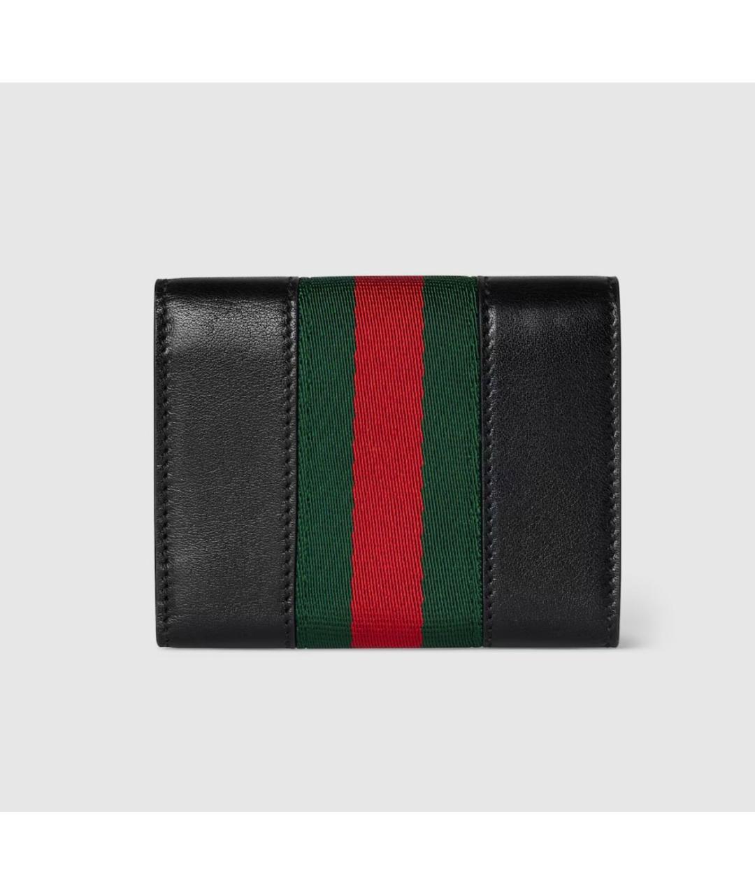 GUCCI Черный кожаный кошелек, фото 4