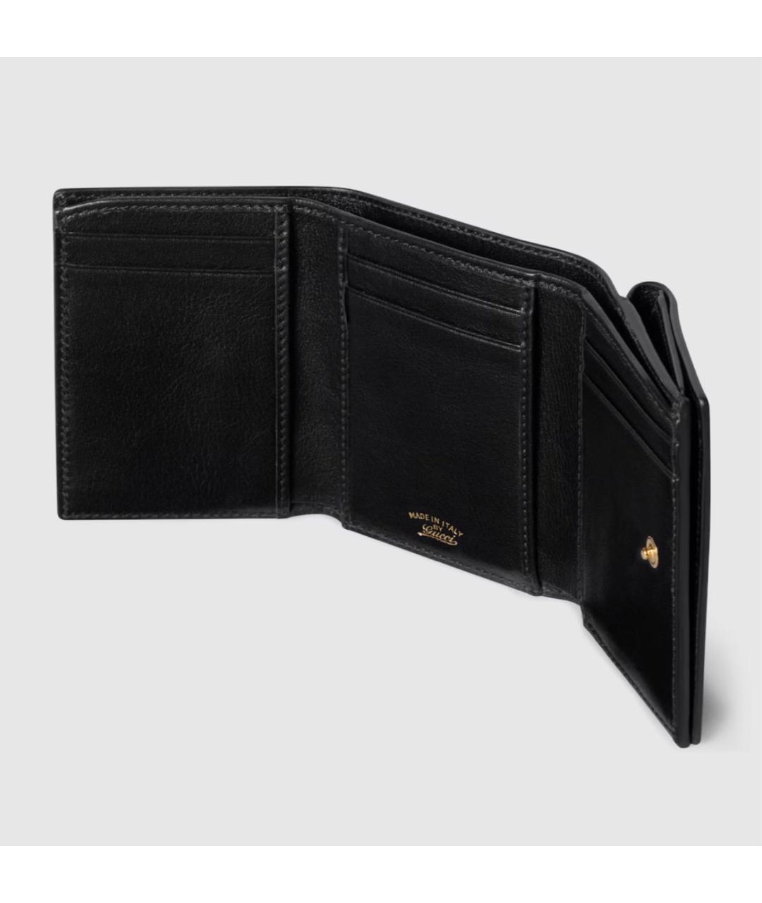 GUCCI Черный кожаный кошелек, фото 3