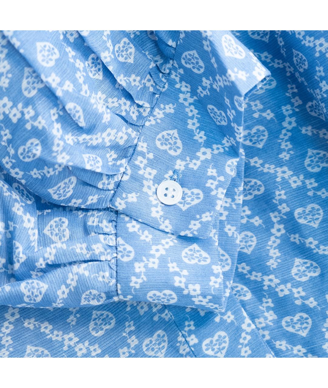 SANDRO Голубое льняное повседневное платье, фото 5