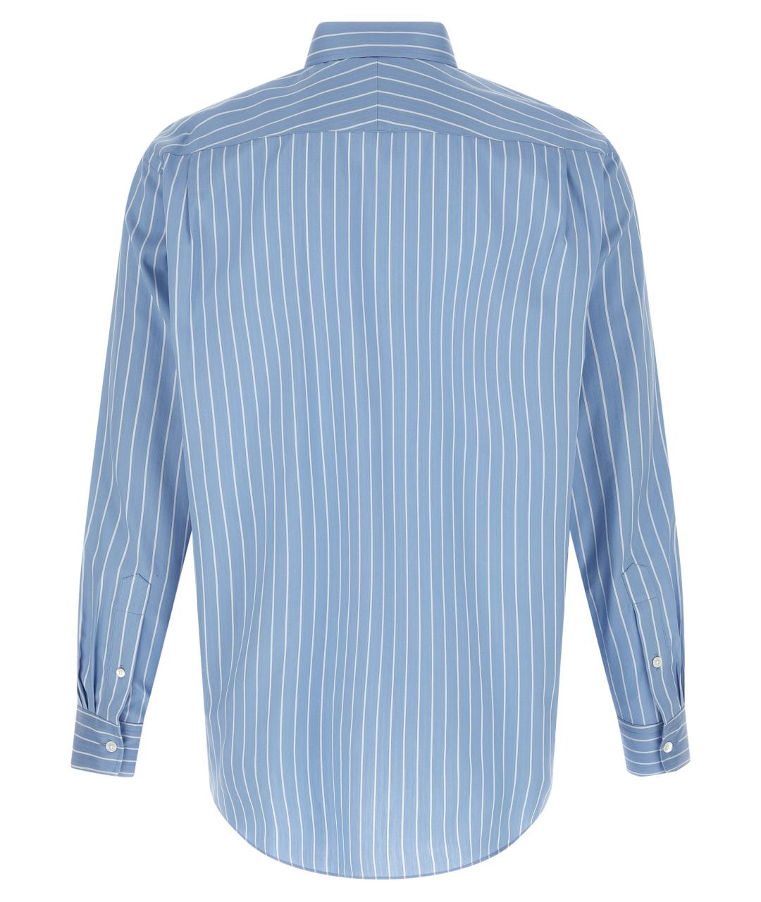 AURALEE Голубая хлопковая кэжуал рубашка, фото 2