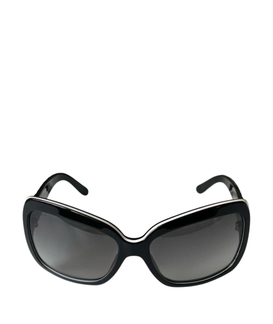 BURBERRY Антрацитовые пластиковые солнцезащитные очки, фото 1