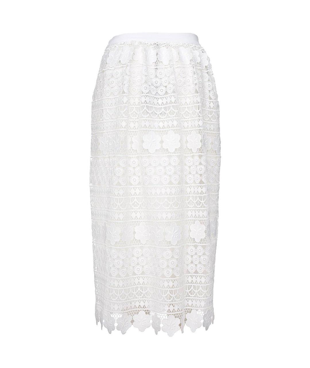 ERMANNO SCERVINO Белая полиэстеровая юбка миди, фото 2