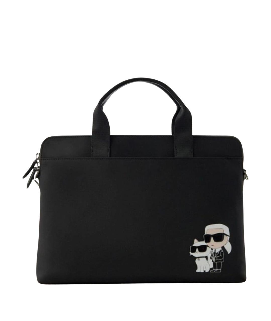 KARL LAGERFELD Черная сумка тоут, фото 1