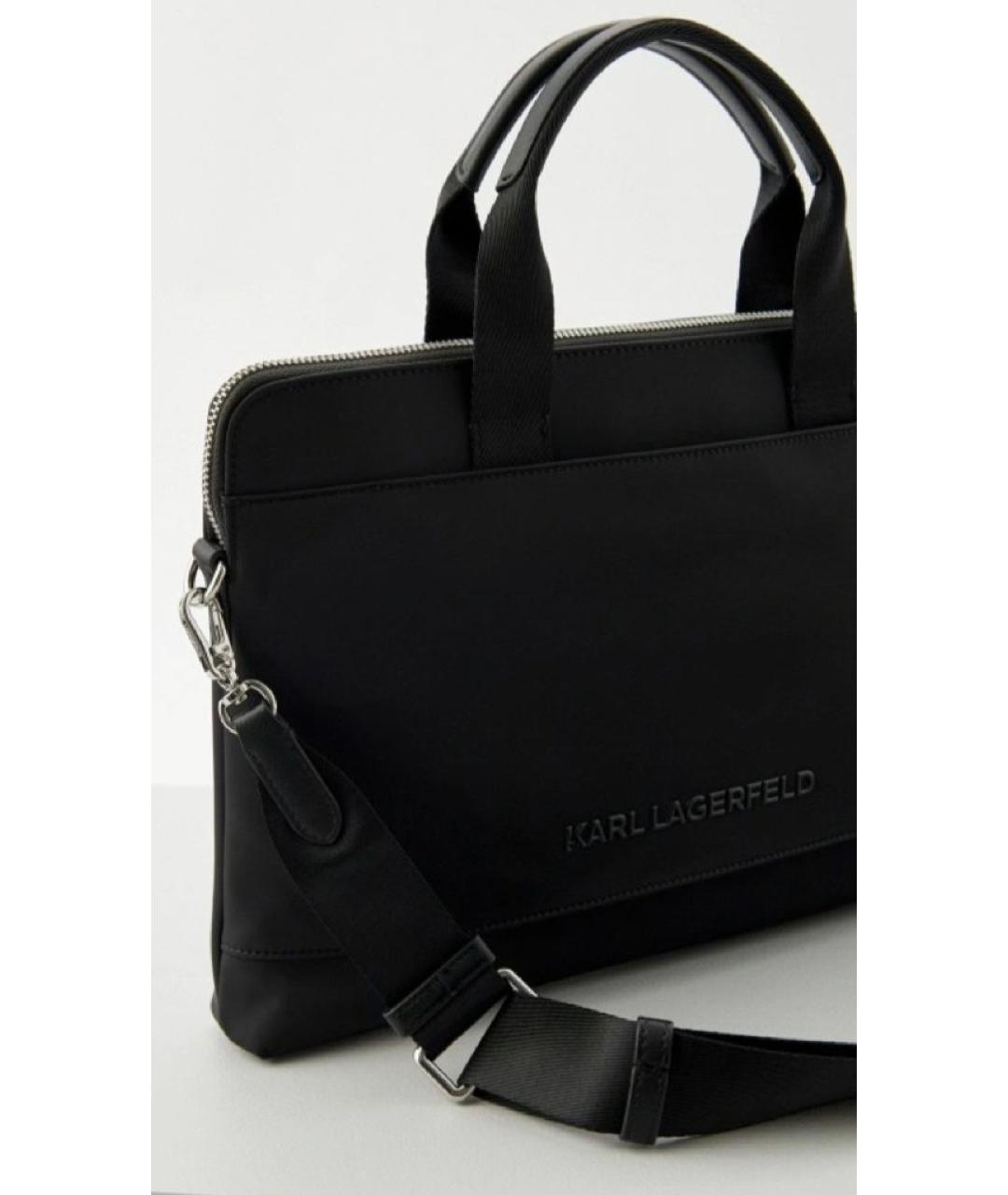 KARL LAGERFELD Черная сумка тоут, фото 3