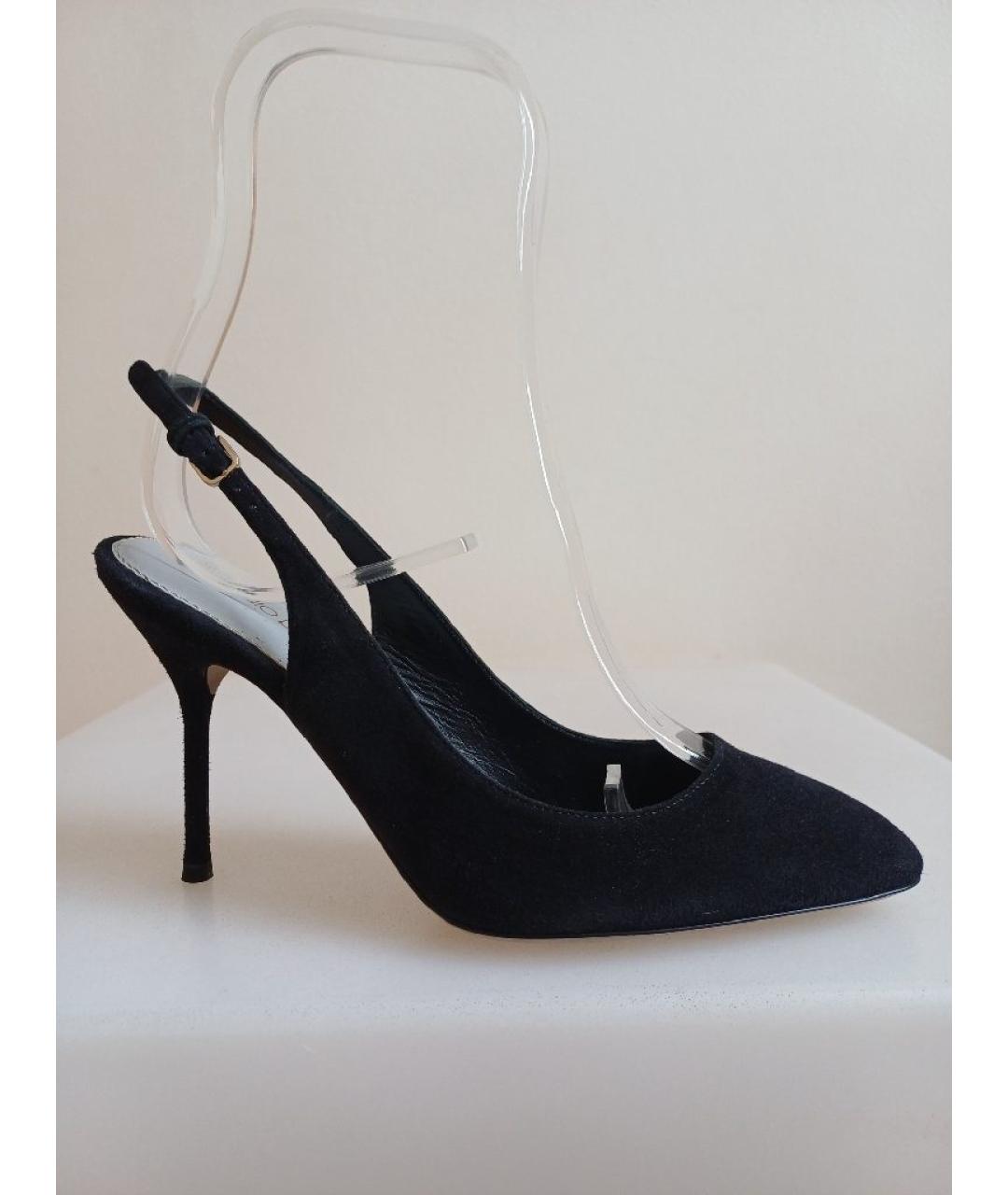 SERGIO ROSSI Черные замшевые туфли, фото 10