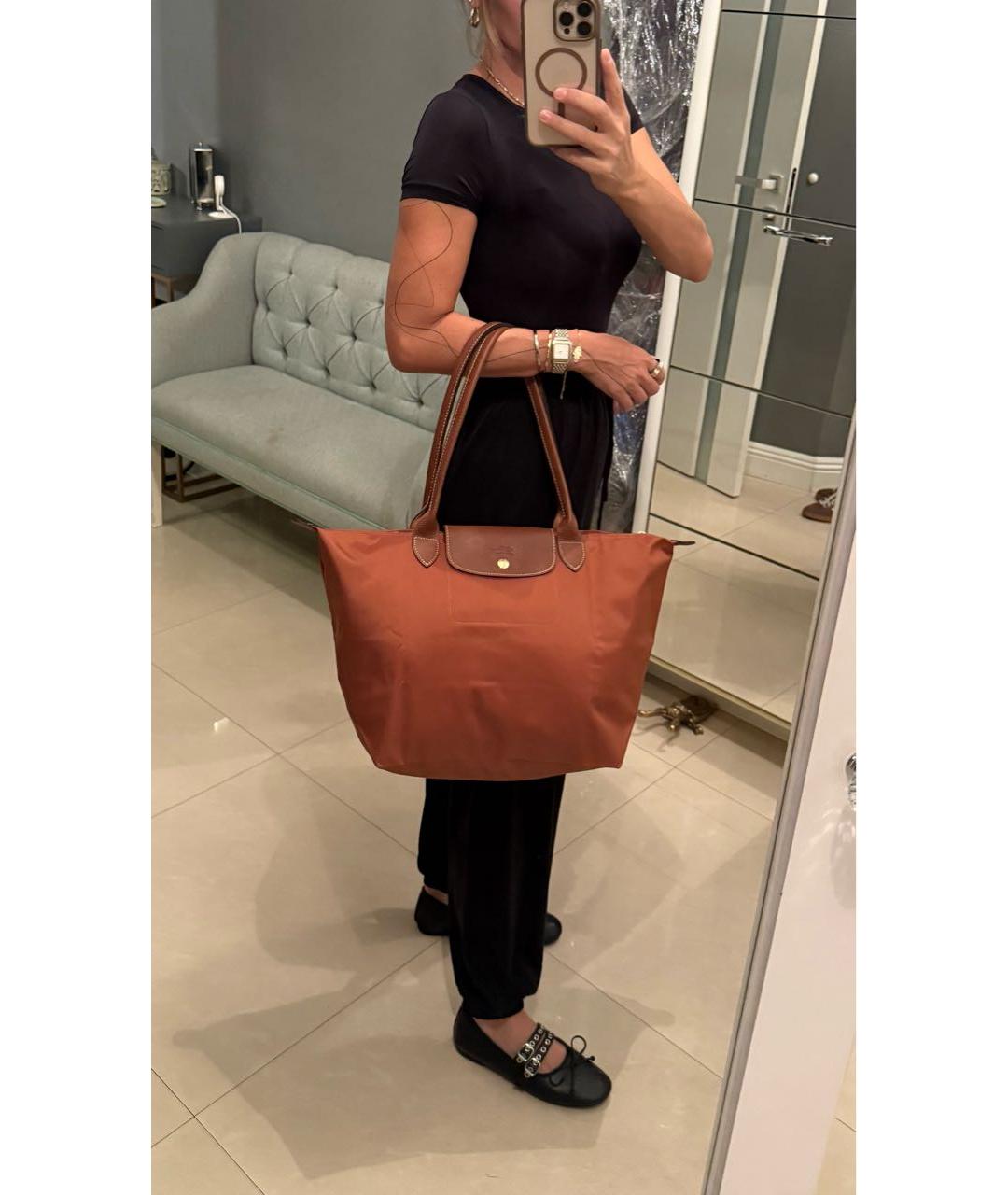 LONGCHAMP Коричневая сумка тоут, фото 8