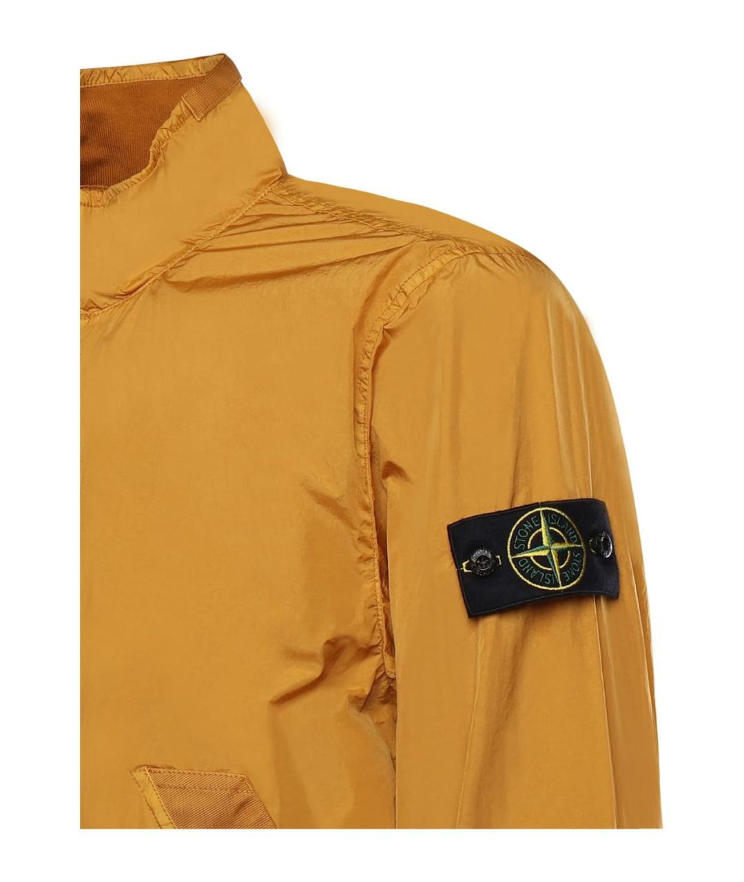 STONE ISLAND Горчичная полиамидовая куртка, фото 2