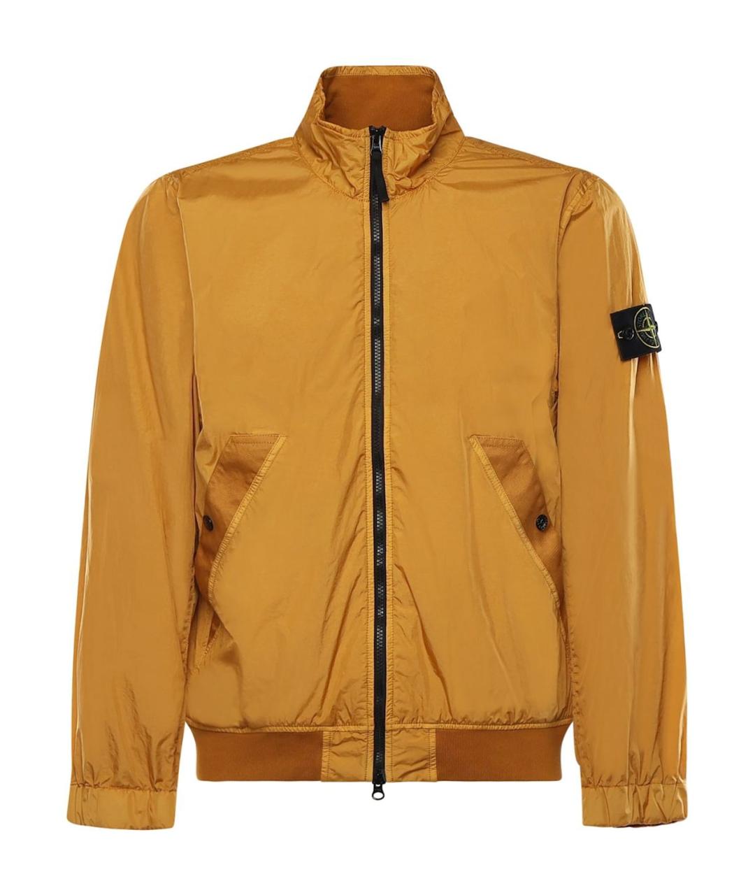 STONE ISLAND Горчичная полиамидовая куртка, фото 1