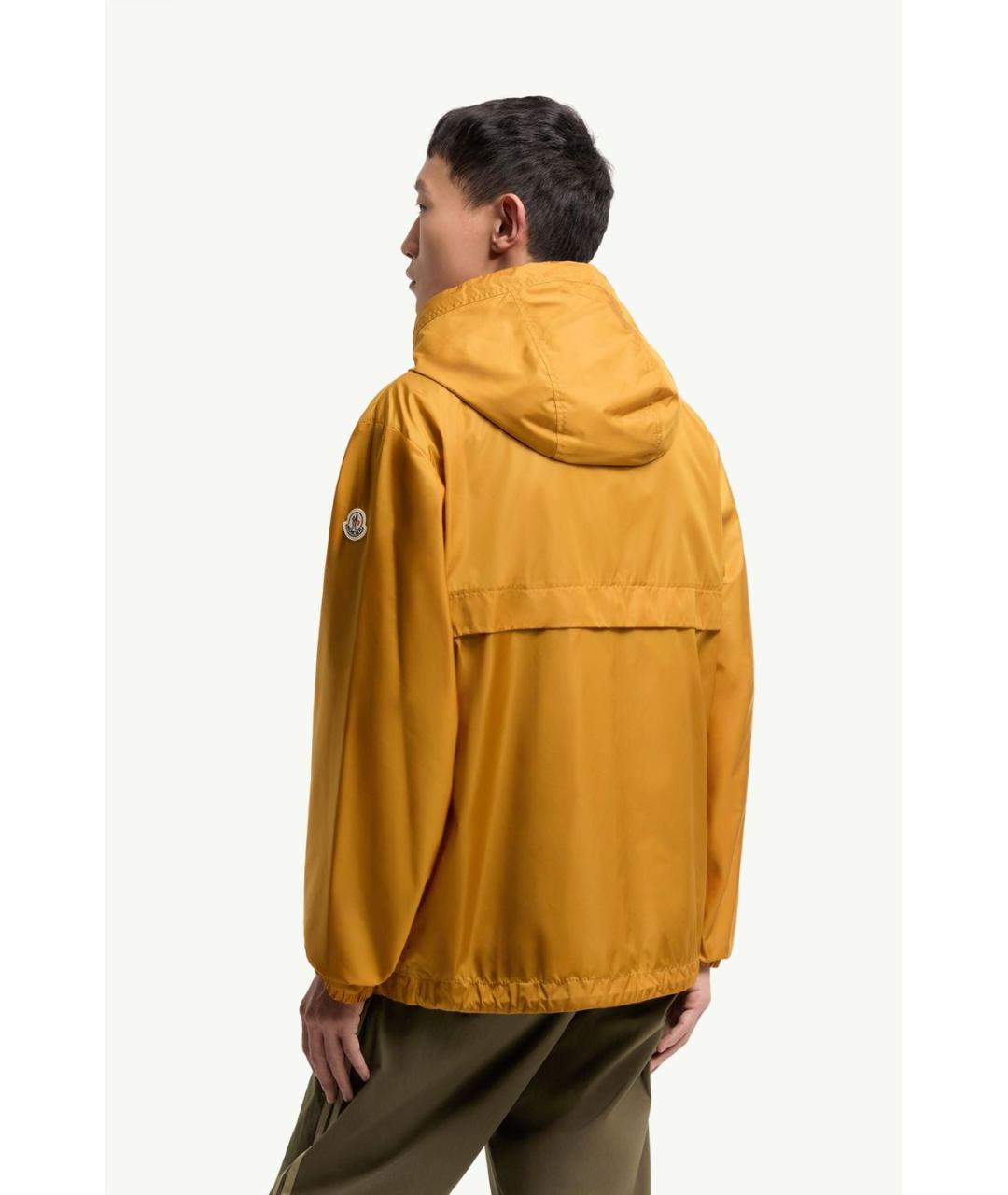 MONCLER Желтая полиамидовая куртка, фото 3