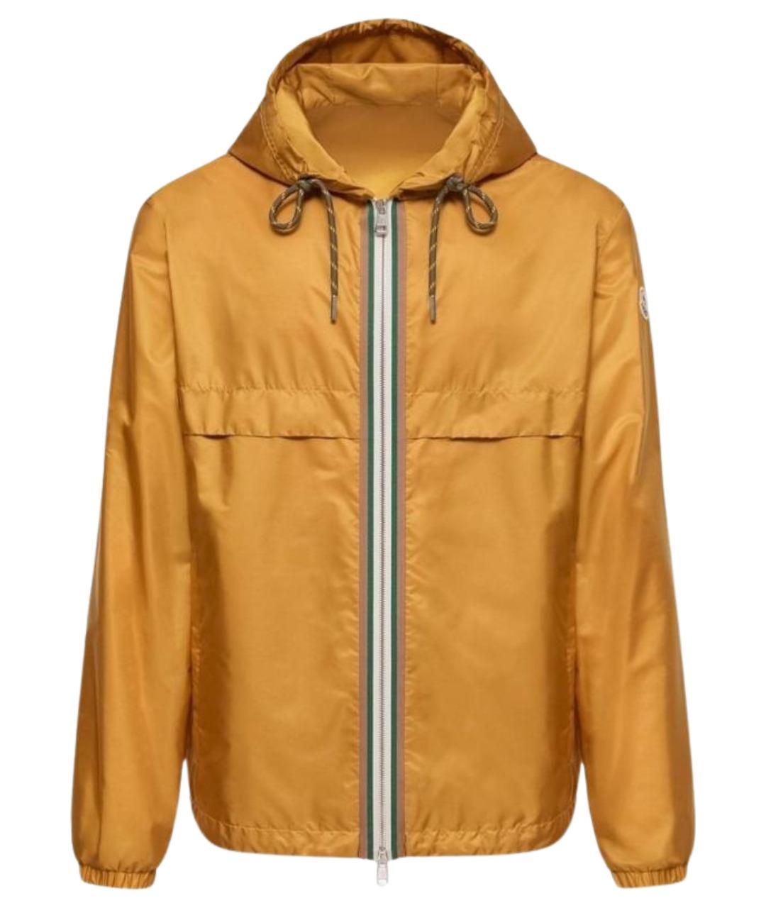 MONCLER Желтая полиамидовая куртка, фото 1