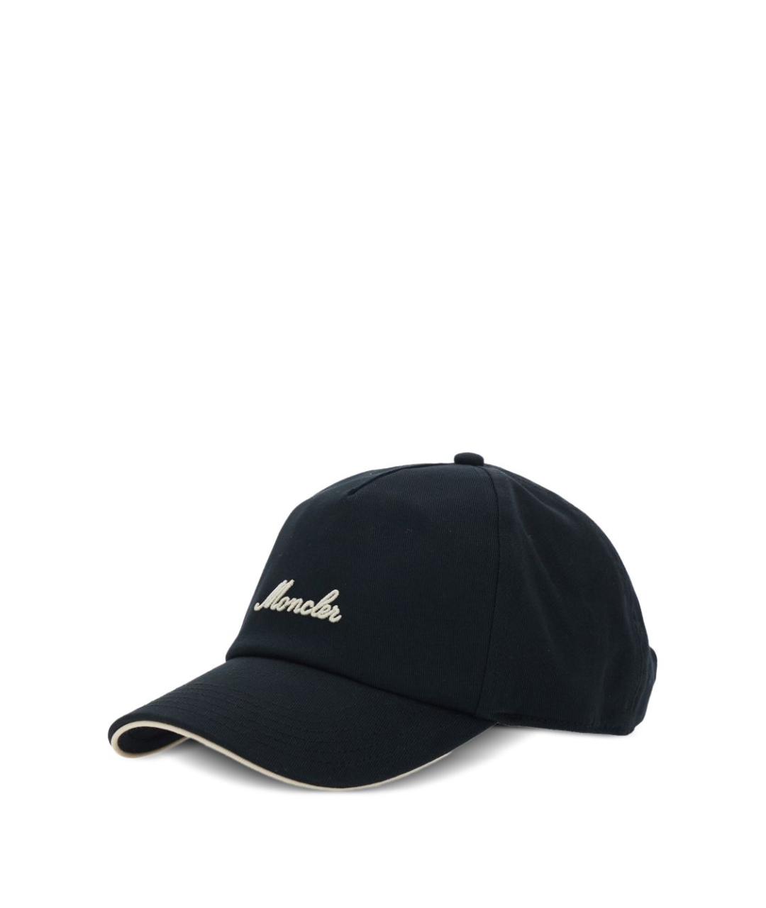 MONCLER Черная хлопковая кепка/бейсболка, фото 1