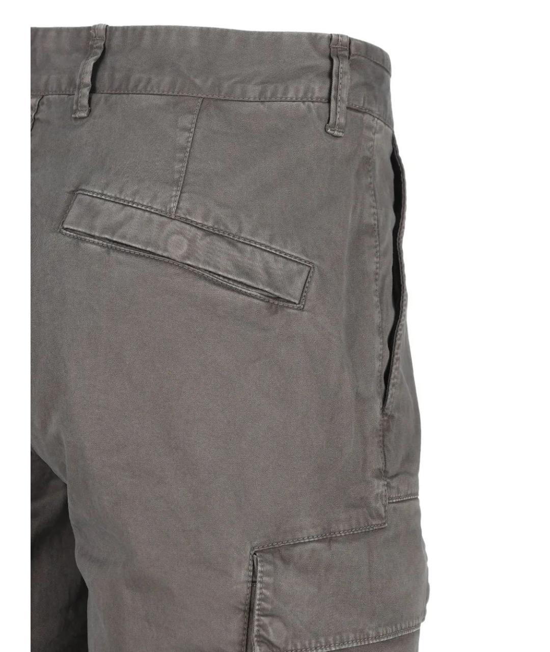 STONE ISLAND Серые хлопковые шорты, фото 4
