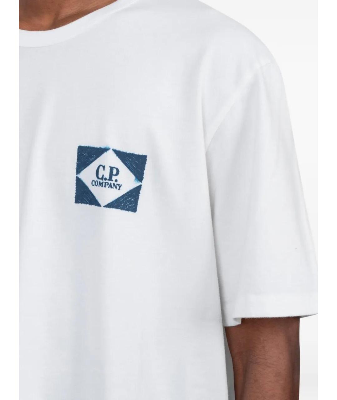 CP COMPANY Белая хлопковая футболка, фото 5