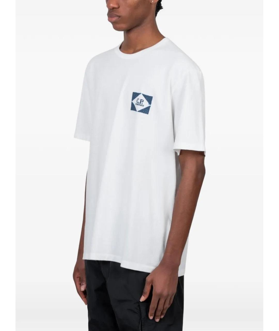 CP COMPANY Белая хлопковая футболка, фото 2
