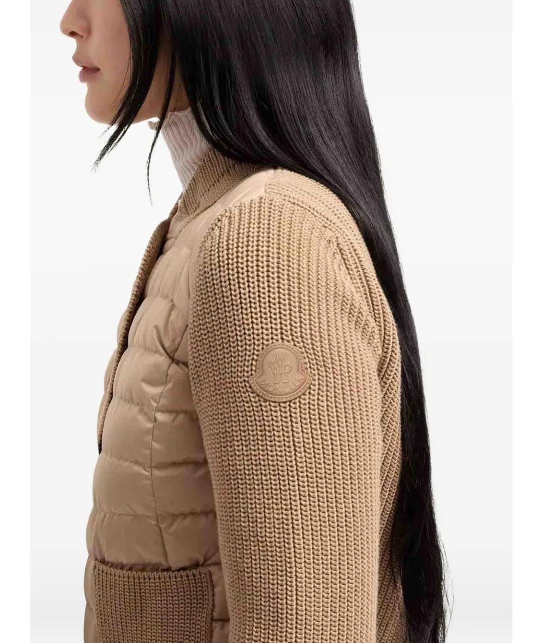 MONCLER Бежевая шерстяная куртка, фото 4