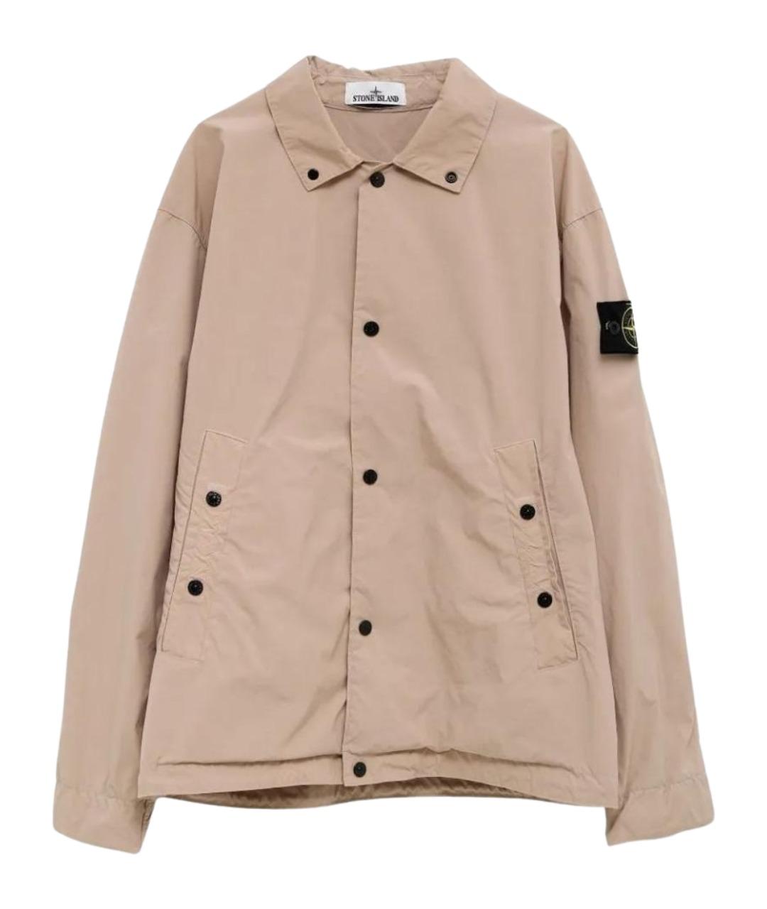 STONE ISLAND Бежевая полиэстеровая куртка, фото 1