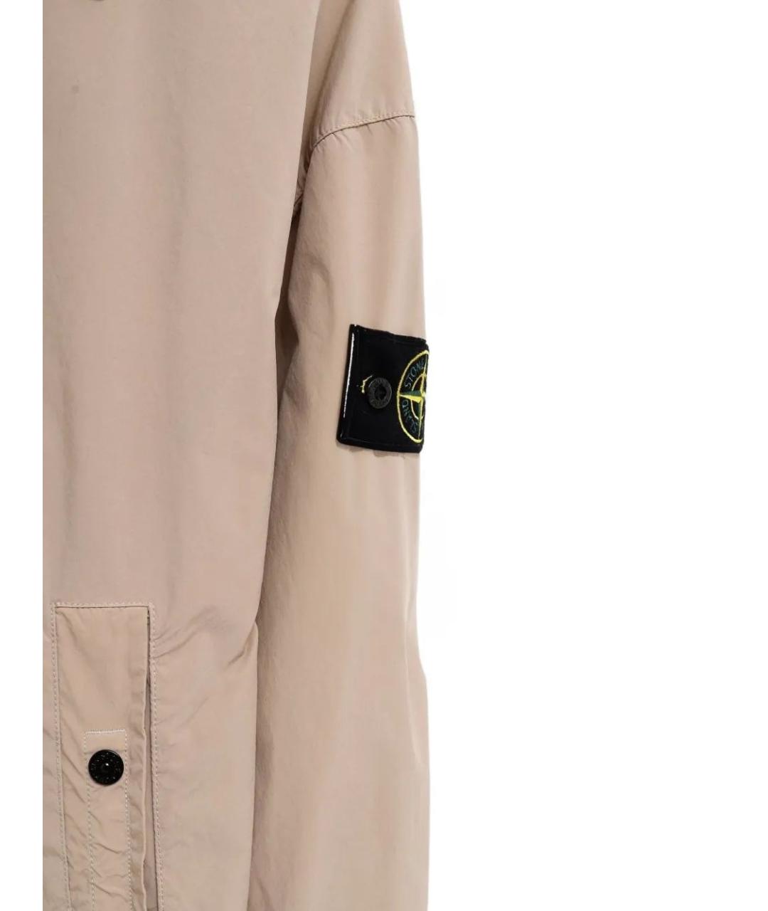 STONE ISLAND Бежевая полиэстеровая куртка, фото 3