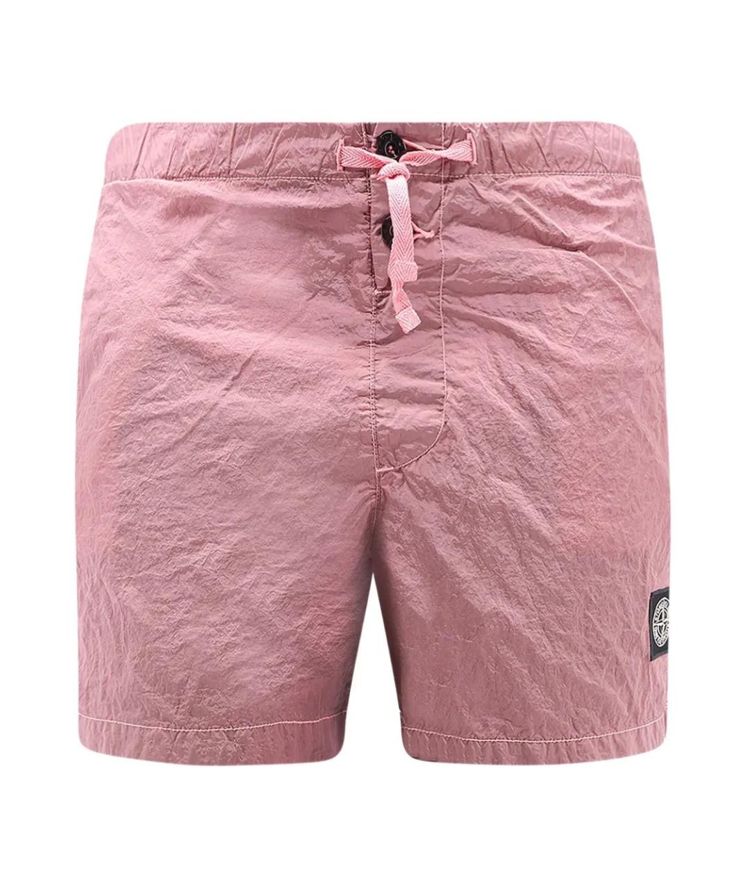 STONE ISLAND Розовые полиамидовые шорты, фото 1