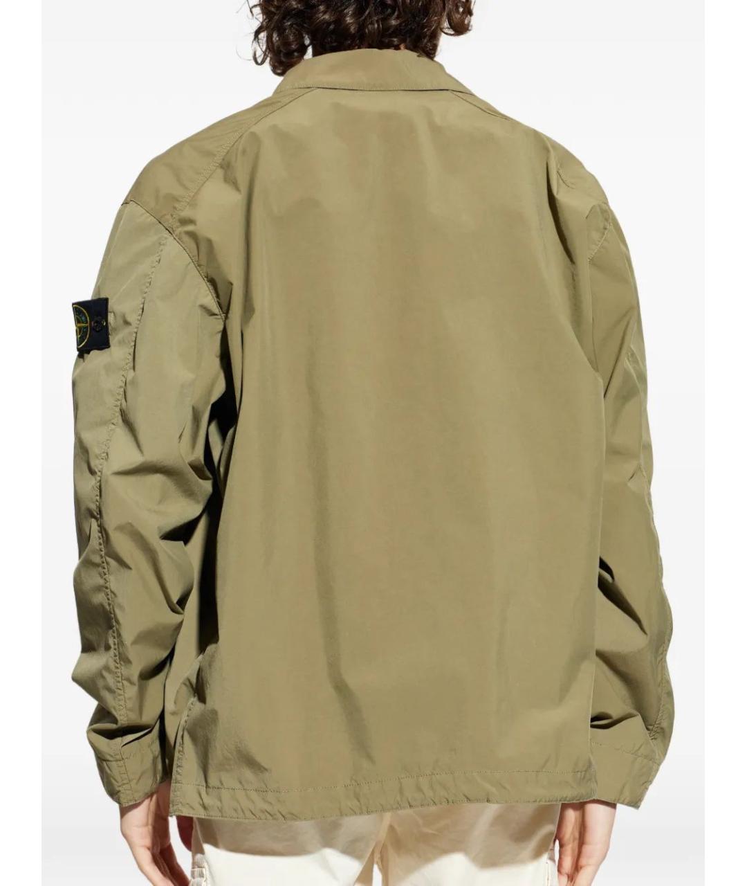 STONE ISLAND Хаки полиэстеровая куртка, фото 4
