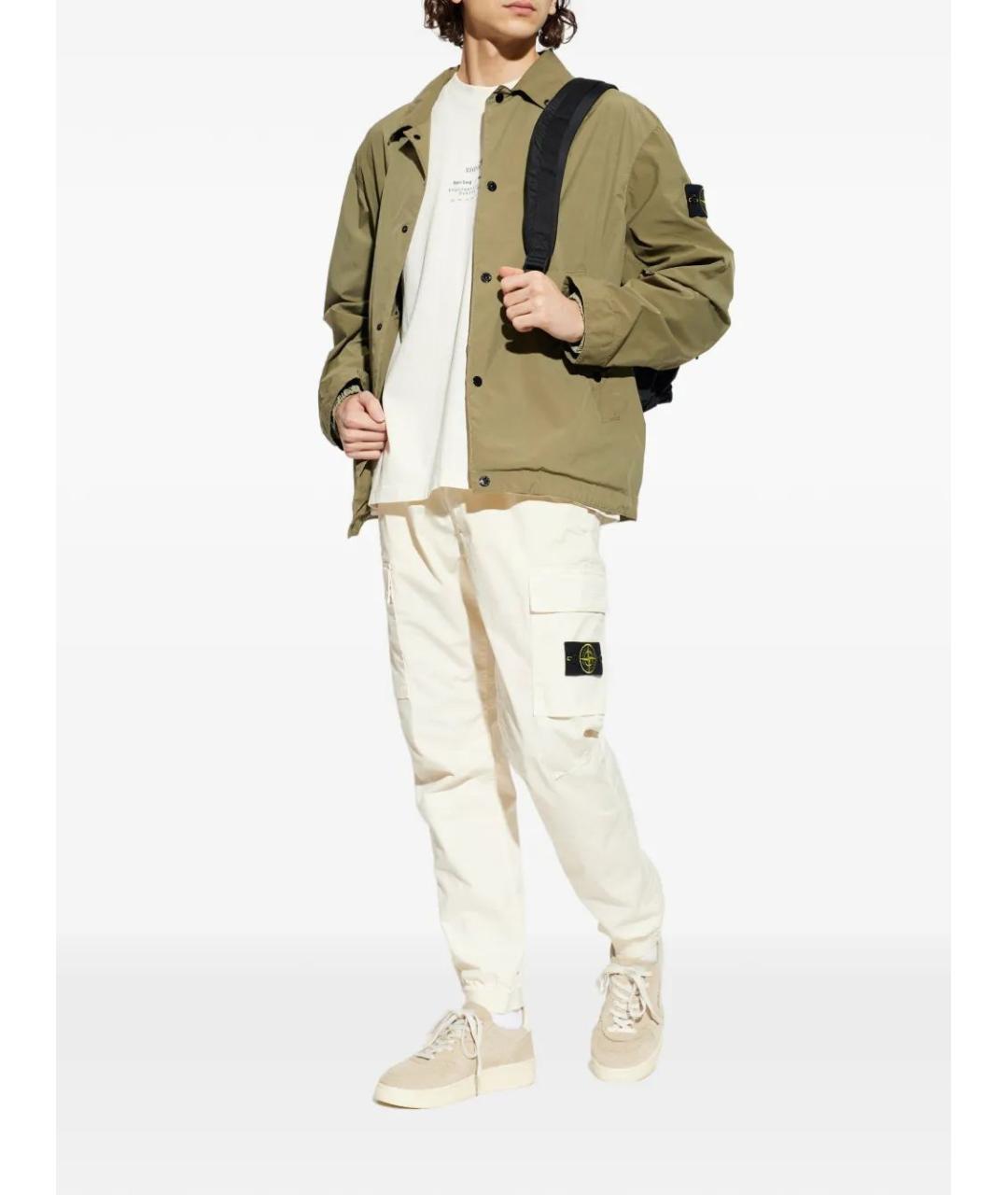 STONE ISLAND Хаки полиэстеровая куртка, фото 2