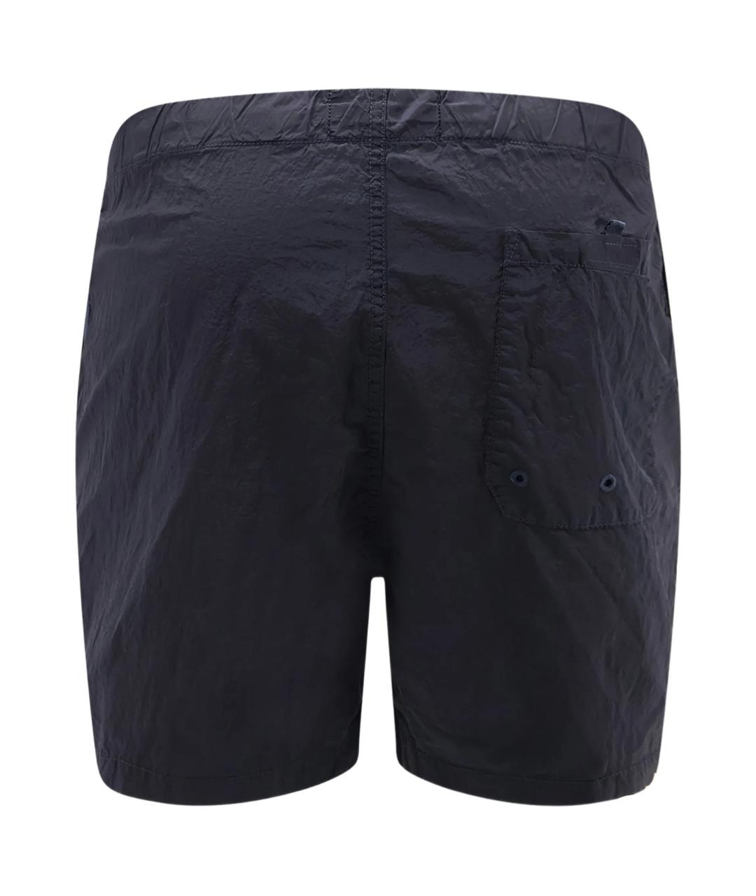 STONE ISLAND Синие полиамидовые шорты, фото 2
