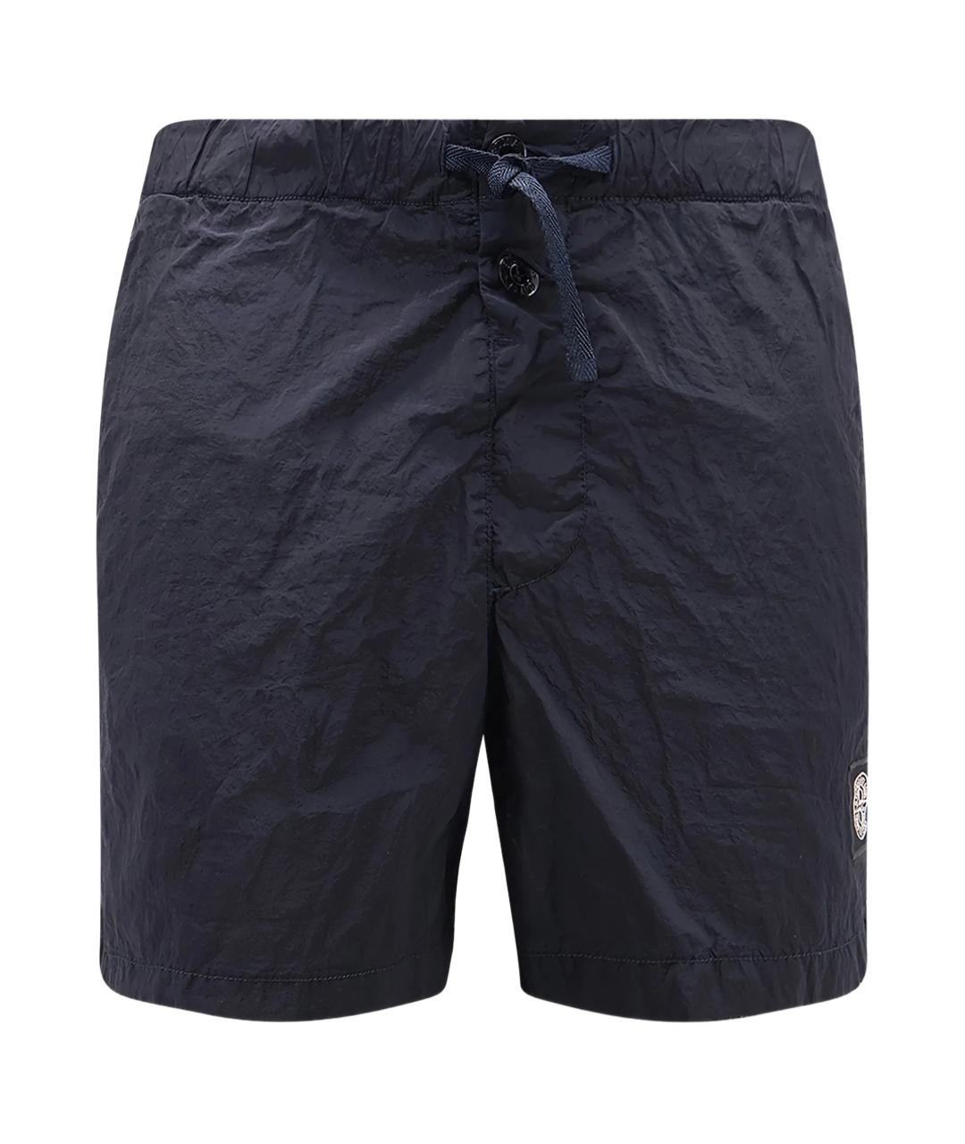 STONE ISLAND Синие полиамидовые шорты, фото 1