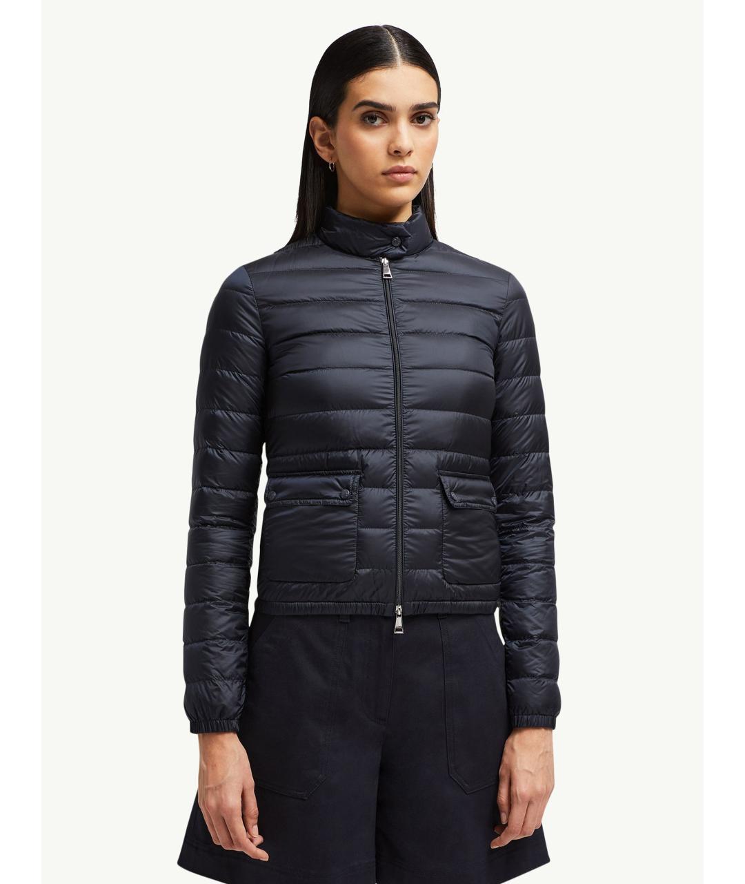 MONCLER Темно-синяя полиамидовая куртка, фото 3