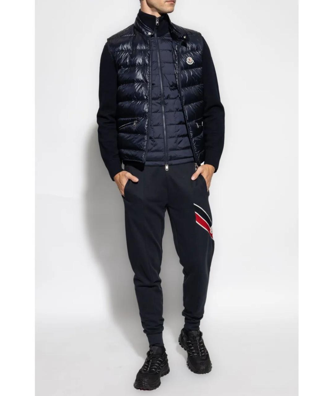 MONCLER Темно-синий полиамидовый жилет, фото 2