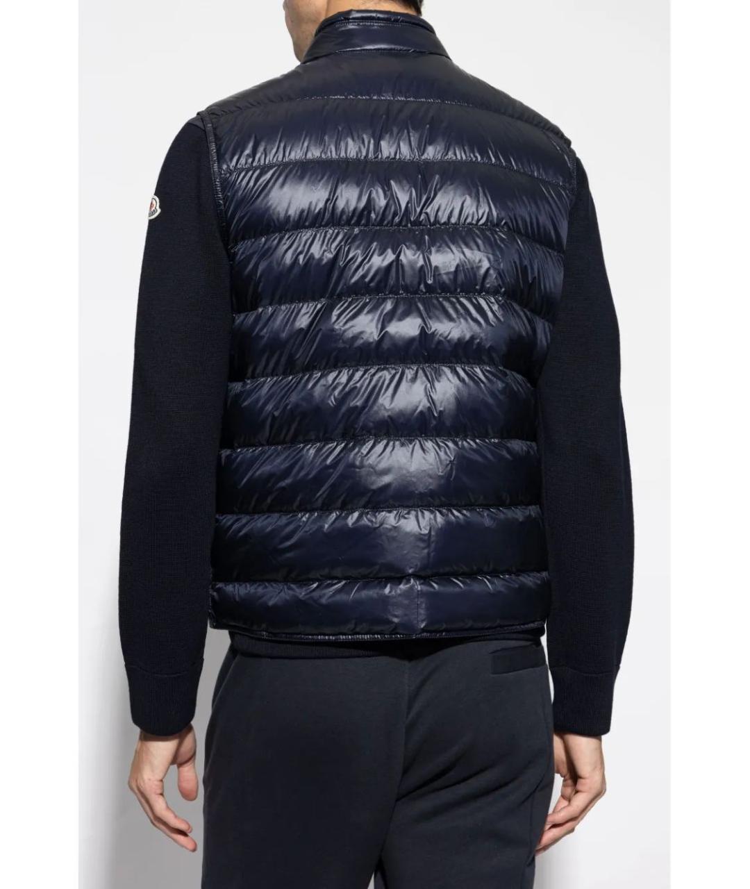 MONCLER Темно-синий полиамидовый жилет, фото 4