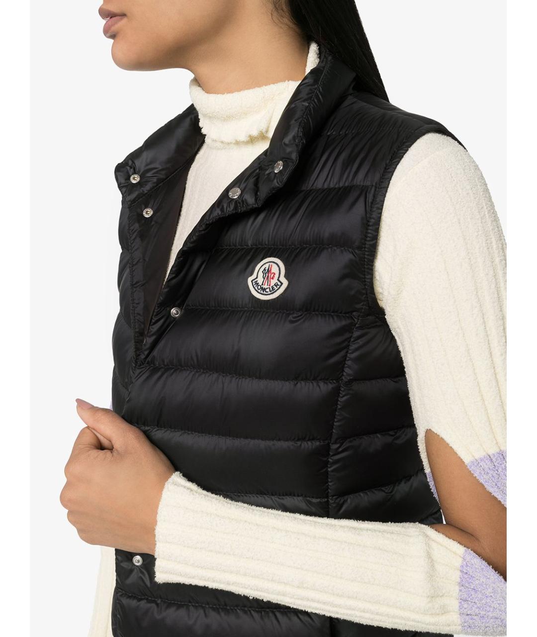 MONCLER Черный полиамидовый жилет, фото 2