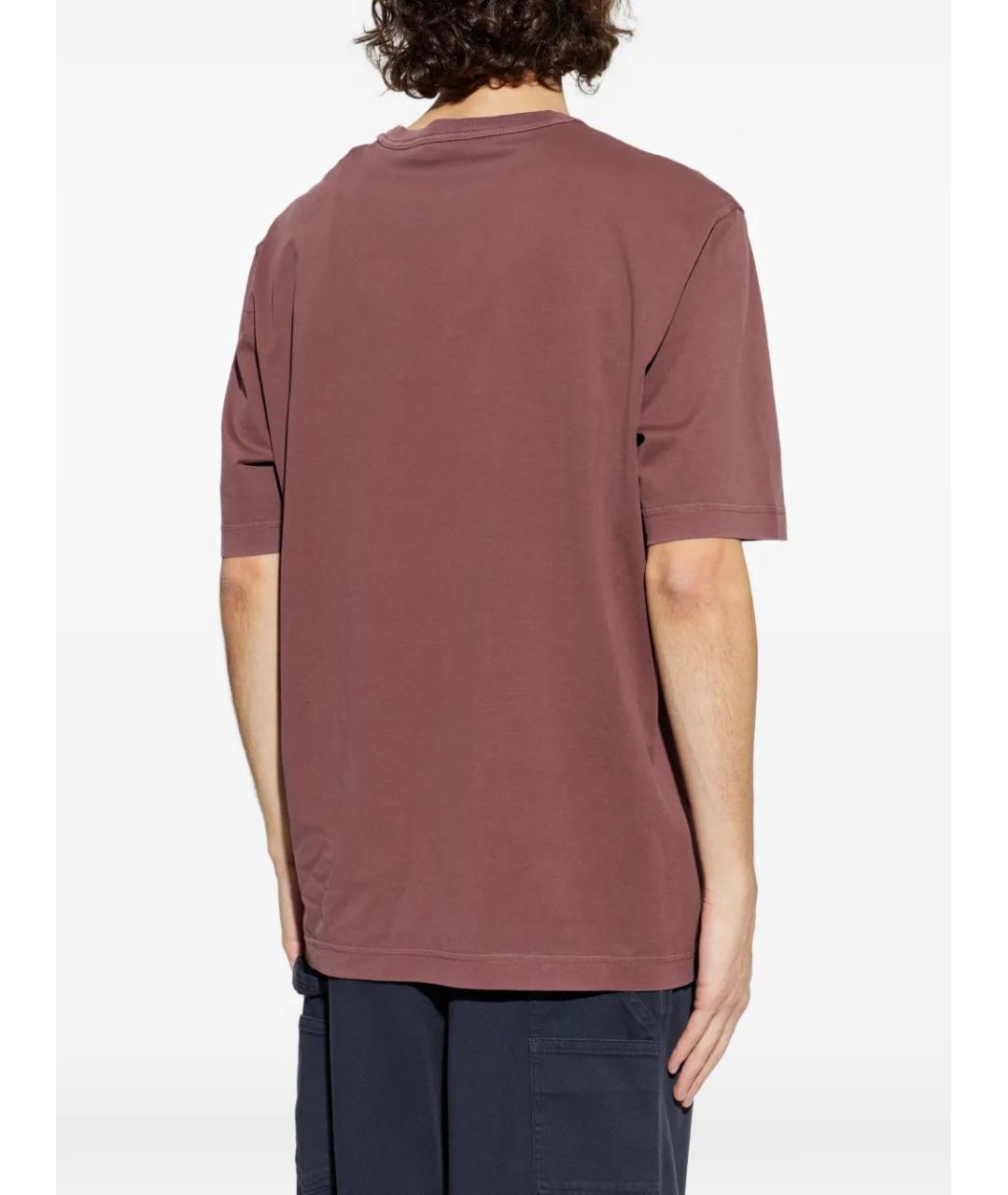 MONCLER Красная хлопковая футболка, фото 4