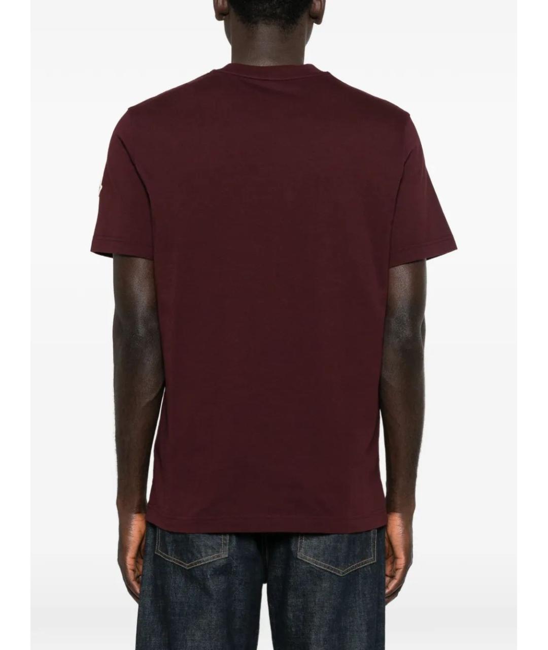 MONCLER Красная хлопковая футболка, фото 4