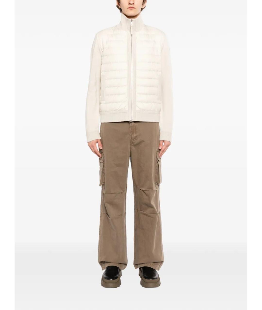 MONCLER Бежевый полиэстеровый кардиган, фото 2