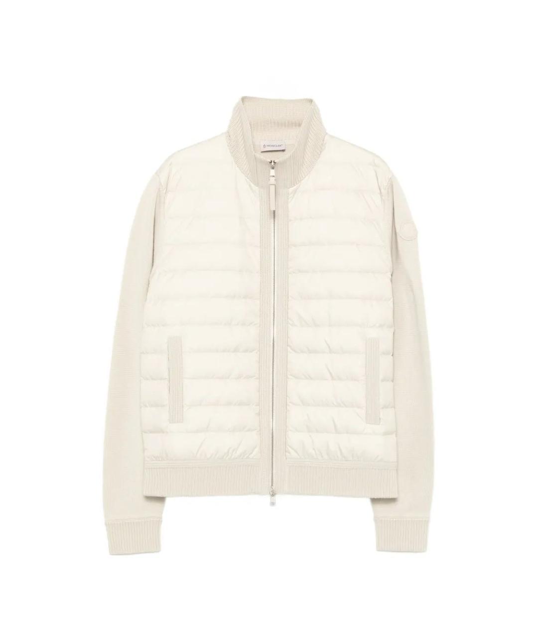 MONCLER Бежевый полиэстеровый кардиган, фото 1