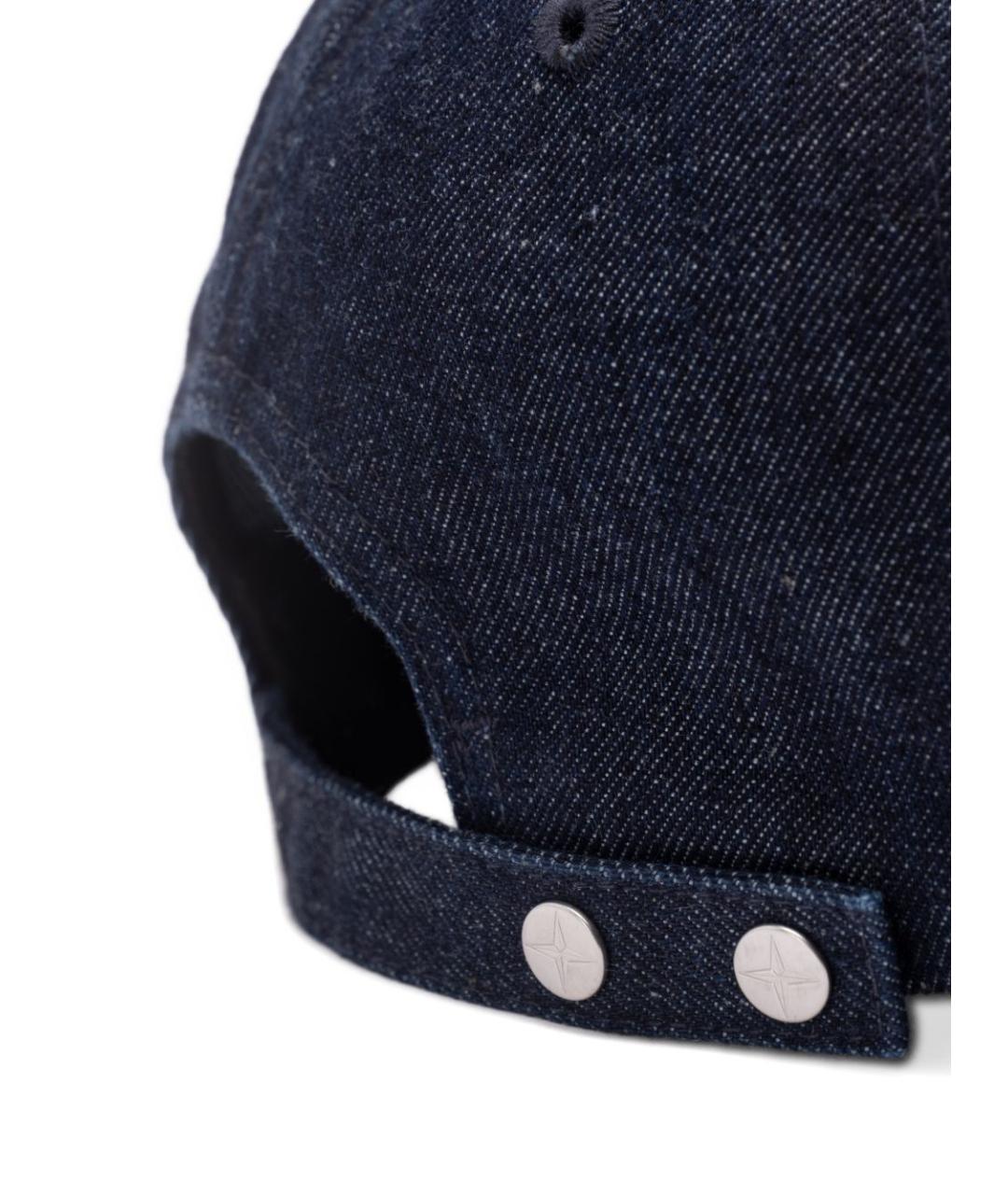 STONE ISLAND Синяя хлопковая кепка/бейсболка, фото 3