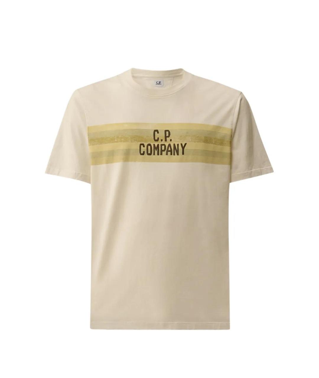 CP COMPANY Бежевая вискозная футболка, фото 1