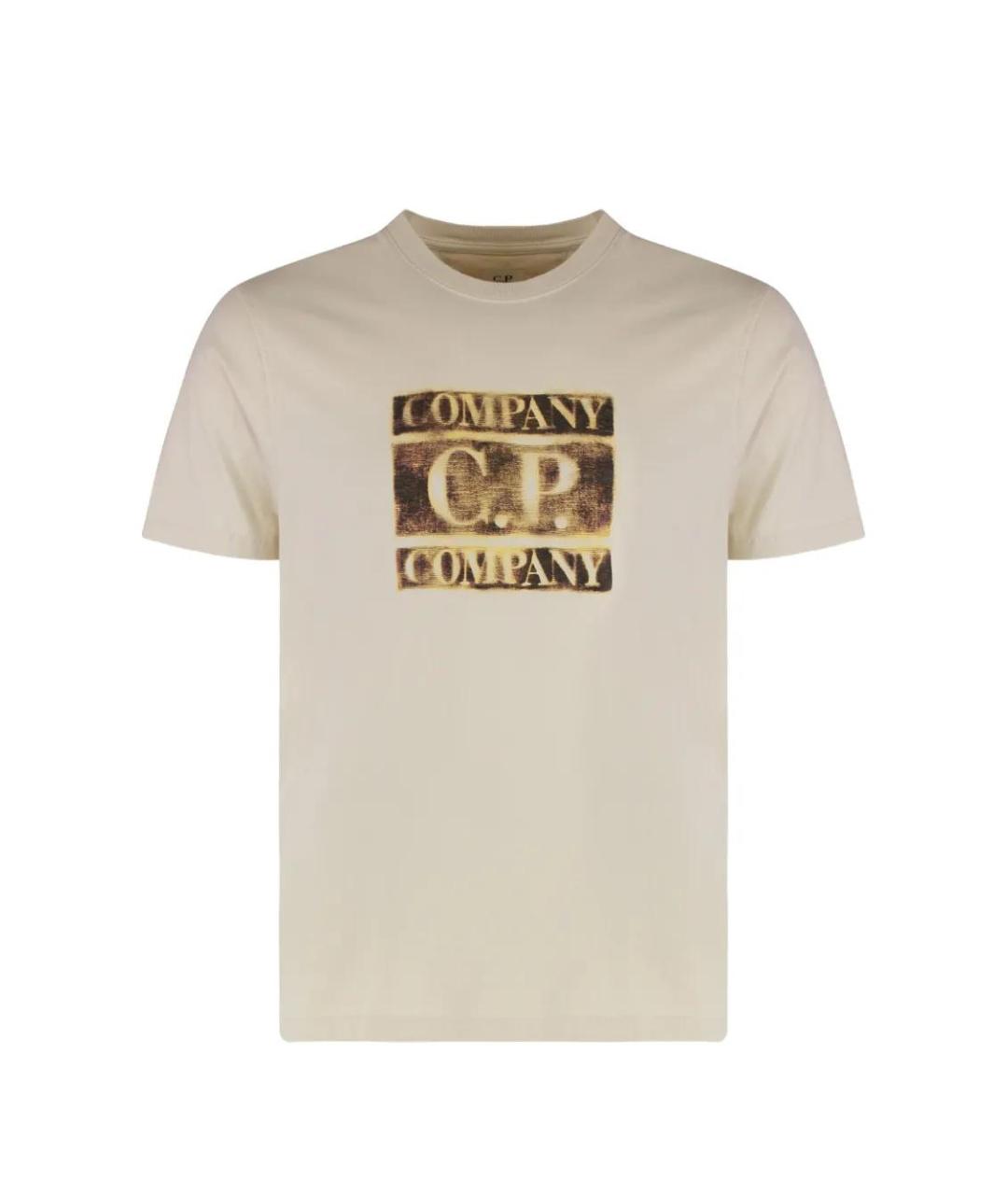 CP COMPANY Бежевая хлопковая футболка, фото 1