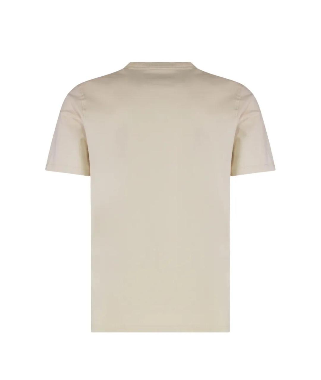 CP COMPANY Бежевая хлопковая футболка, фото 2